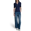 image:imageKarl Lagerfeld Womens Short Sleeve VNeck Crochet Collar SweaterNaval AcademySoft White