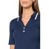 image:imageKarl Lagerfeld Womens Short Sleeve VNeck Crochet Collar SweaterNaval AcademySoft White