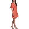 image:imageKarl Lagerfeld Womens Short Sleeve VNeck Linen Fit amp Flare Flower Button DressCamelia