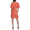 image:imageKarl Lagerfeld Womens Short Sleeve VNeck Linen Fit amp Flare Flower Button DressCamelia