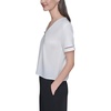 image:imageKarl Lagerfeld Womens Short Sleeve VNeck with Crystal Bow TopSoft White