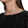 image:imageKarl Lagerfeld Womens Short Sleeve Velvet Pinstripe Midi DressBlack Multi