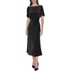 image:imageKarl Lagerfeld Womens Short Sleeve Velvet Pinstripe Midi DressBlack Multi