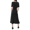 image:imageKarl Lagerfeld Womens Short Sleeve Velvet Pinstripe Midi DressBlack Multi