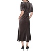 image:imageKarl Lagerfeld Womens Short Sleeve Velvet Pinstripe Midi DressEspresso Multi