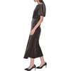 image:imageKarl Lagerfeld Womens Short Sleeve Velvet Pinstripe Midi DressEspresso Multi
