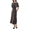 image:imageKarl Lagerfeld Womens Short Sleeve Velvet Pinstripe Midi DressEspresso Multi