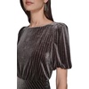 image:imageKarl Lagerfeld Womens Short Sleeve Velvet Pinstripe Midi DressEspresso Multi