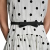 image:imageKarl Lagerfeld Womens Sleeveless Belted Drop Waist Mini DressSoft WhiteBlack
