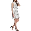 image:imageKarl Lagerfeld Womens Sleeveless Belted Drop Waist Mini DressSoft WhiteBlack
