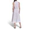 image:imageKarl Lagerfeld Womens Sleeveless Collar Striped Linen Rope Belt Midi DressSoft WhiteHummus