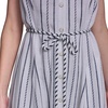 image:imageKarl Lagerfeld Womens Sleeveless Collar Striped Linen Rope Belt Midi DressSoft WhiteMaritime