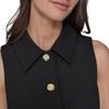 image:imageKarl Lagerfeld Womens Sleeveless Collared Button Front Aline Mini DressBlack