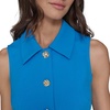 image:imageKarl Lagerfeld Womens Sleeveless Collared Button Front Aline Mini DressFrench Blue