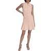 image:imageKarl Lagerfeld Womens Sleeveless Collared Button Front Aline Mini DressPearl Blush