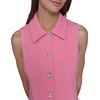 image:imageKarl Lagerfeld Womens Sleeveless Collared Button Front Aline Mini DressPink Sherbet
