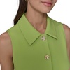image:imageKarl Lagerfeld Womens Sleeveless Collared Button Front Aline Mini DressSnap Pea