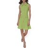 image:imageKarl Lagerfeld Womens Sleeveless Collared Button Front Aline Mini DressSnap Pea