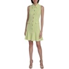 image:imageKarl Lagerfeld Womens Sleeveless Collared Button Front Aline Mini DressTea Green