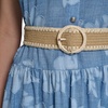 image:imageKarl Lagerfeld Womens Sleeveless Collared Neck All Over Floral Denim Belted Midi DressMedium Wash