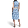 image:imageKarl Lagerfeld Womens Sleeveless Collared Neck All Over Floral Denim Belted Midi DressMedium Wash