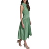 image:imageKarl Lagerfeld Womens Sleeveless Collared Neck Stripe Shirting Midi Wear to Work DressBotanic GreenSoft White