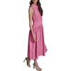 image:imageKarl Lagerfeld Womens Sleeveless Collared Neck Stripe Shirting Midi Wear to Work DressFuchsiaSoft White