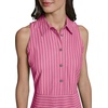image:imageKarl Lagerfeld Womens Sleeveless Collared Neck Stripe Shirting Midi Wear to Work DressFuchsiaSoft White