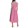 image:imageKarl Lagerfeld Womens Sleeveless Collared Neck Stripe Shirting Midi Wear to Work DressFuchsiaSoft White