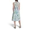 image:imageKarl Lagerfeld Womens Sleeveless Crew Neck All Over Whimsy Print Tie Back Midi DressSky Blue Multi