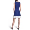 image:imageKarl Lagerfeld Womens Sleeveless Crew Neck Scuba Crepe Pleated Flounce Aline DressMaritimeSoft White