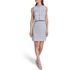 image:imageKarl Lagerfeld Womens Sleeveless Crew Neck Tweed Popover Button Detail DressMystic Blue Multi