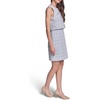 image:imageKarl Lagerfeld Womens Sleeveless Crew Neck Tweed Popover Button Detail DressMystic Blue Multi