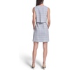 image:imageKarl Lagerfeld Womens Sleeveless Crew Neck Tweed Popover Button Detail DressMystic Blue Multi