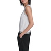 image:imageKarl Lagerfeld Womens Sleeveless Delicate Sweater with Classic Karl Theme EmbroiderySoft WhiteBlack