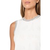 image:imageKarl Lagerfeld Womens Sleeveless Delicate Sweater with Classic Karl Theme EmbroiderySoft WhiteBlack