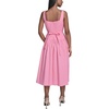 image:imageKarl Lagerfeld Womens Sleeveless Drop Waist Midi Dress with Flower Applique BeltPink Sherbet