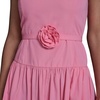 image:imageKarl Lagerfeld Womens Sleeveless Drop Waist Midi Dress with Flower Applique BeltPink Sherbet
