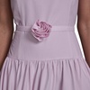image:imageKarl Lagerfeld Womens Sleeveless Drop Waist Midi Dress with Flower Applique BeltPink SherbetTea Green Combo