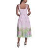 image:imageKarl Lagerfeld Womens Sleeveless Drop Waist Midi Dress with Flower Applique BeltPink SherbetTea Green Combo