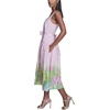image:imageKarl Lagerfeld Womens Sleeveless Drop Waist Midi Dress with Flower Applique BeltPink SherbetTea Green Combo