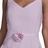 image:imageKarl Lagerfeld Womens Sleeveless Drop Waist Midi Dress with Flower Applique BeltPink SherbetTea Green Combo