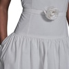 image:imageKarl Lagerfeld Womens Sleeveless Drop Waist Midi Dress with Flower Applique BeltSoft White