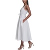 image:imageKarl Lagerfeld Womens Sleeveless Drop Waist Midi Dress with Flower Applique BeltSoft White