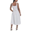 image:imageKarl Lagerfeld Womens Sleeveless Drop Waist Midi Dress with Flower Applique BeltSoft White