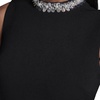 image:imageKarl Lagerfeld Womens Sleeveless Embellished Neckline Scuba Crepe a Line DressBlack