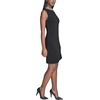 image:imageKarl Lagerfeld Womens Sleeveless Embellished Neckline Scuba Crepe a Line DressBlack