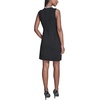 image:imageKarl Lagerfeld Womens Sleeveless Embellished Neckline Scuba Crepe a Line DressBlack