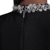 image:imageKarl Lagerfeld Womens Sleeveless Embellished Neckline Scuba Crepe a Line DressBlack
