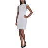 image:imageKarl Lagerfeld Womens Sleeveless Embellished Neckline Scuba Crepe a Line DressSoft White
